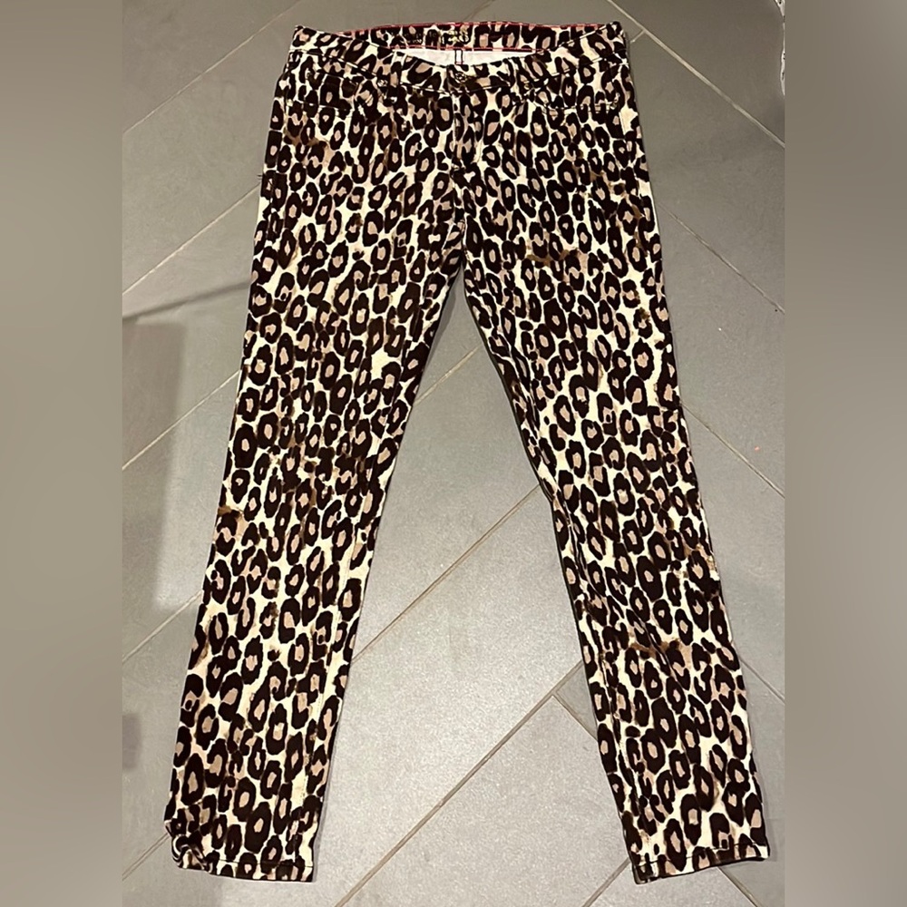 KATE SPADE NEW YORK CHEETAH LEOPARD ANIMAL PRINT JEANS SIZE 28 Low rise